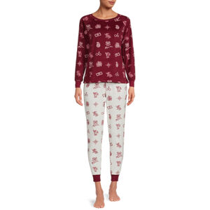 Harry Potter Pajama Set Women 2X Plus Red White Velour